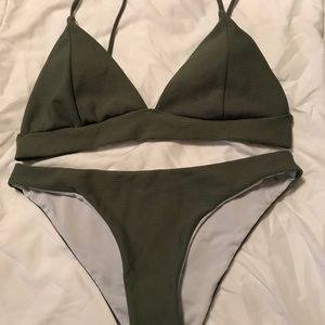 Army green bikini